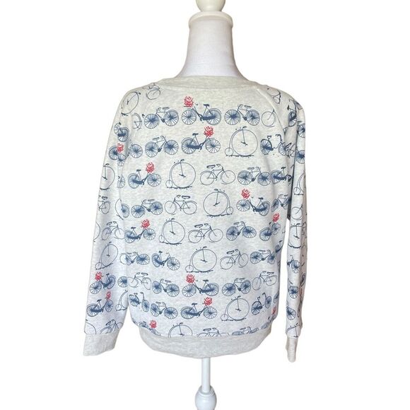 L A Soul Bicycle Cycle Print Crew Neck Pullover Sweatshirt Women Size Medium - Picture 4 of 10